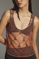 Mahila Beaded Sheer Tank