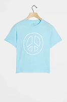 Peace Sign Cropped Graphic Tee