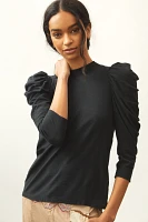 Nation LTD Puff-Sleeve Mock-Neck Top