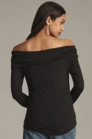 Nation LTD Abana Draped Off-The-Shoulder Top