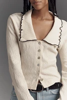 Nation LTD Daisy Oversized Collar Button-Front Top