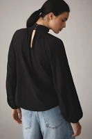 Nation LTD Rosalie Long-Sleeve Keyhole Blouse