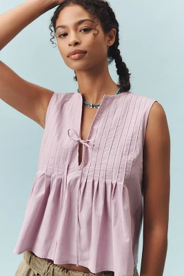 Nation Los Angeles Ali Sleeveless Tie-Front Top