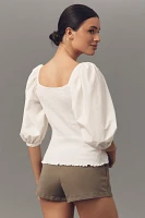 Nation Los Angeles Marie-Lou Puff-Sleeve Top