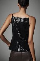 Sunday Brooklyn Square-Neck Sequin Tank