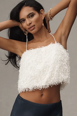 Sunday Brooklyn Cami Feathered Tank Top