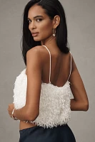 Sunday Brooklyn Cami Feathered Tank Top