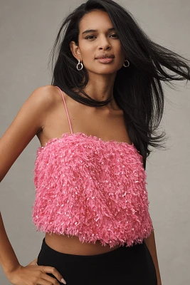 Sunday Brooklyn Cami Feathered Tank Top