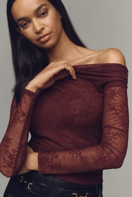 AFRM Barry Lace Off-The-Shoulder Top