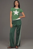 Letluv Star Short-Sleeve Ringer Crew-Neck Tee