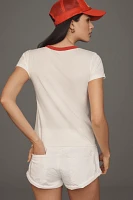 Letluv Star Short-Sleeve Ringer Crew-Neck Tee