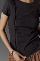 Pilcro Smocked-Front Tee