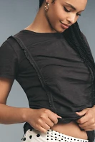 Pilcro Smocked-Front Tee