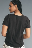 Pilcro Smocked-Front Tee