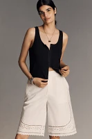 Pilcro Scoop-Neck Button-Front Tank