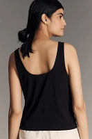 Pilcro Scoop-Neck Button-Front Tank