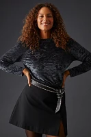 By Anthropologie Sheer Velvet Burnout Top