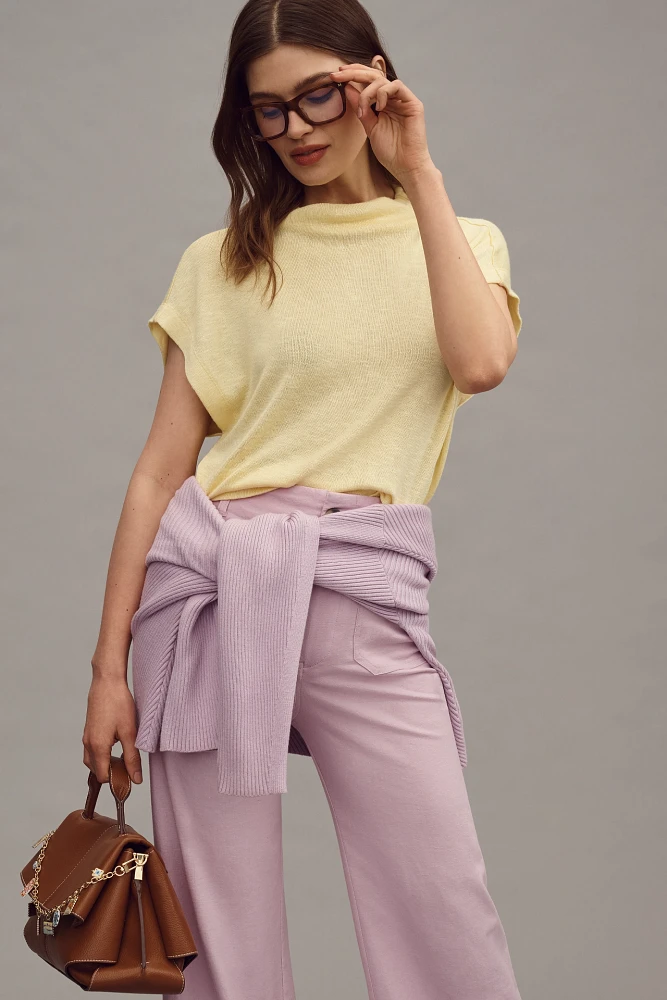 By Anthropologie Sleeveless Funnel-Neck Top
