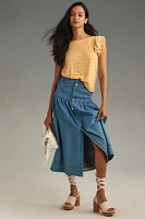 By Anthropologie Flutter-Sleeve Top