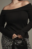 Pilcro Off-The-Shoulder Long-Sleeve Top