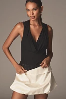 By Anthropologie Cropped Cowl-Neck Top