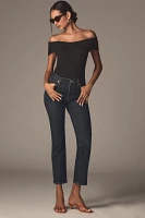 Pilcro Off-The-Shoulder Twist Rib Top