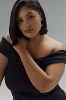 Pilcro Off-The-Shoulder Twist Rib Top