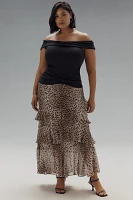 Pilcro Off-The-Shoulder Twist Rib Top