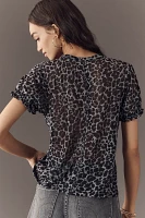 The Bennie Slim Cotton-Slub Tee by Pilcro: Burnout Edition