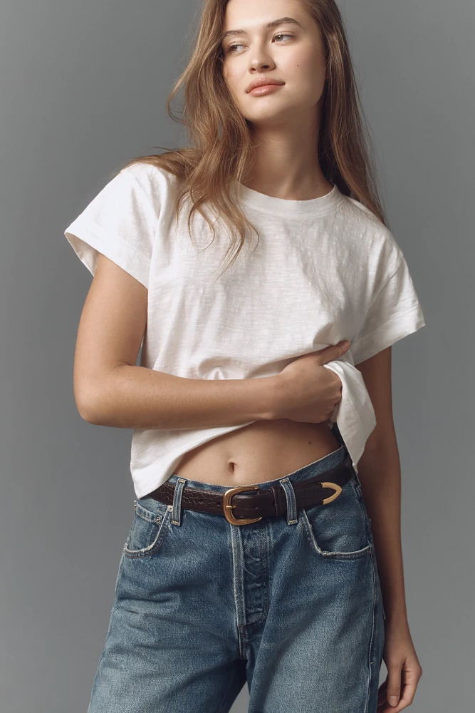 The Billy Regenerative Cotton Short-Sleeve Crew-Neck Tee by Pilcro