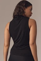 Maeve Ruched V-Neck Sleeveless Tank Top
