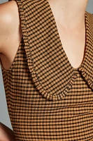 Maeve Ruffled Round-Collar Gingham Tank