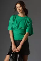 Maeve Short-Sleeve Side-Tie Top