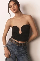 By Anthropologie Strapless Sculpted Top