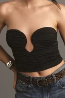 By Anthropologie Strapless Sculpted Top