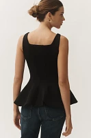 By Anthropologie Seamed Scuba Corset Tank