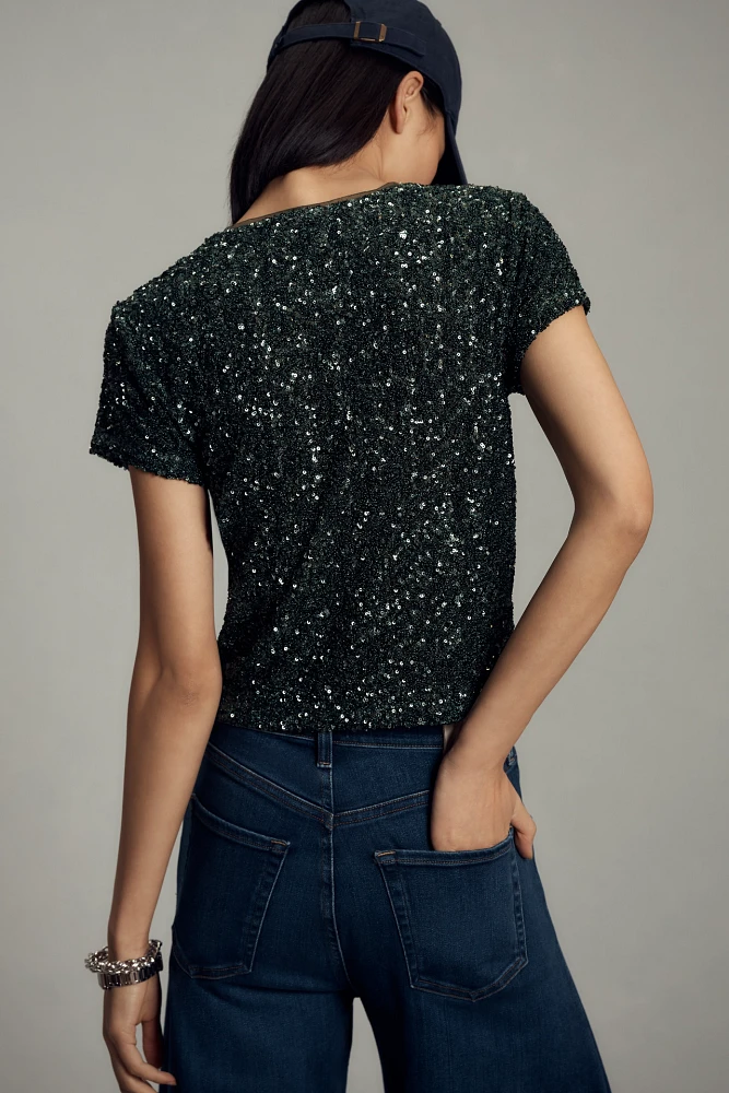 Maeve Sequin Muscle Tee