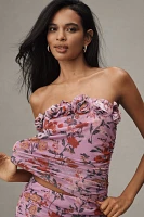 By Anthropologie 3D Floral Tube Top