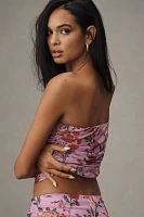 By Anthropologie 3D Floral Tube Top