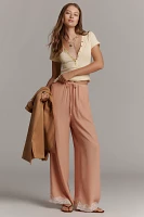 The Andie Scoop-Neck Ribbed Henley Top by Pilcro: Short-Sleeve Snap Edition