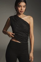 By Anthropologie Textured One-Shoulder Top
