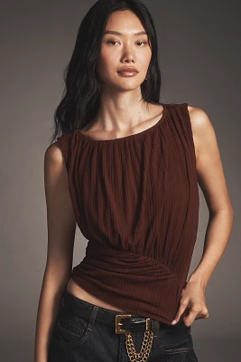 By Anthropologie Gathered Waisted Muscle Tank