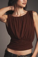By Anthropologie Gathered Waisted Muscle Tank