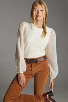 Maeve Textured-Sleeve Top