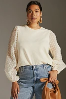 Maeve Textured-Sleeve Top