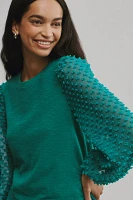 Maeve Textured-Sleeve Top