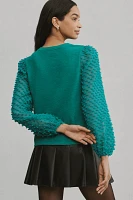 Maeve Textured-Sleeve Top