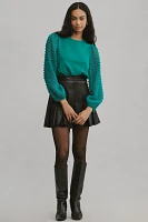 Maeve Textured-Sleeve Top