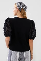 Maeve Woven Puff-Sleeve Top