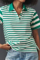 English Factory Striped Polo Top